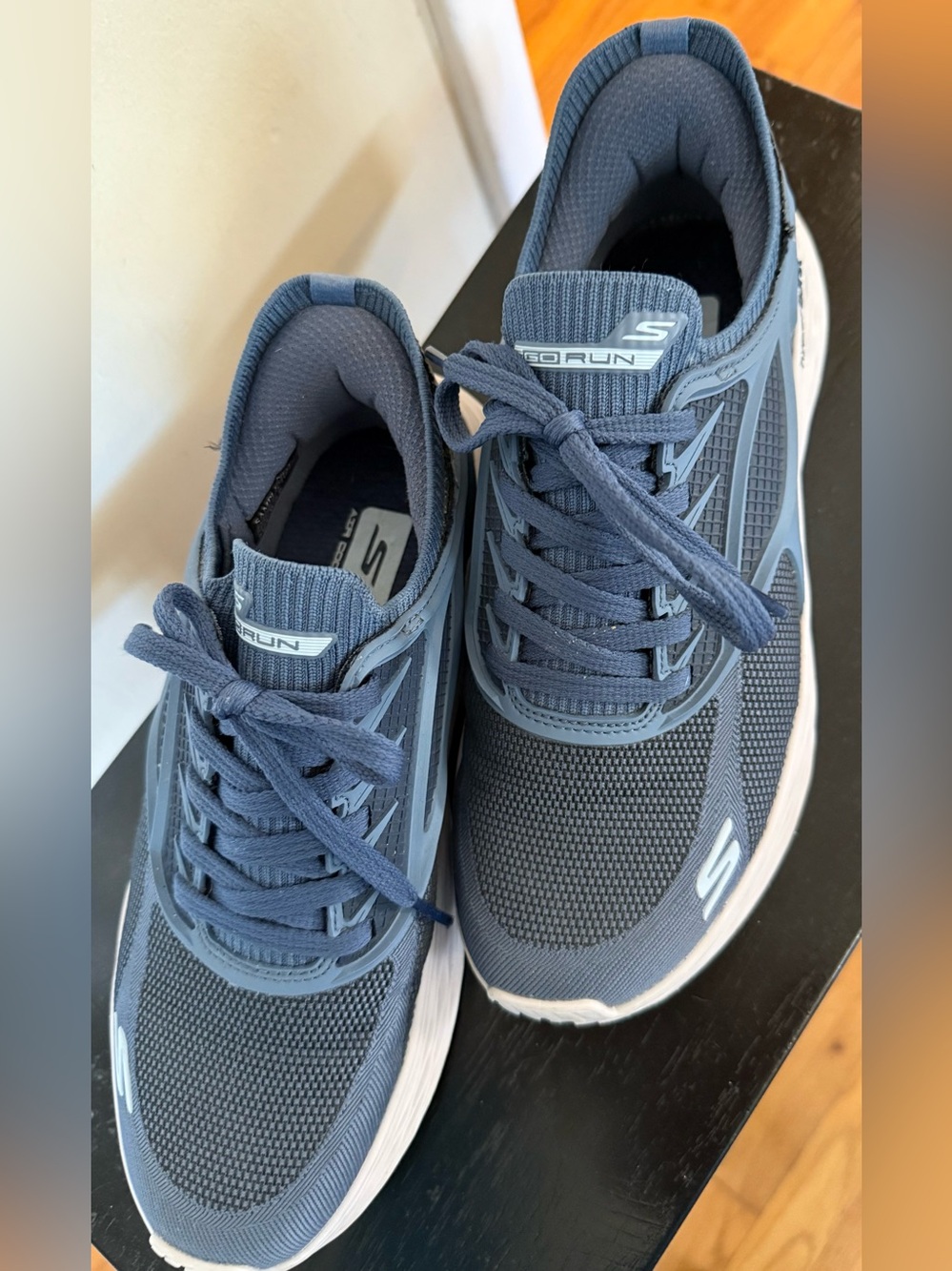 Skechers Hyperburst Slip Ins Women's Navy Blue Athletic Sneakers